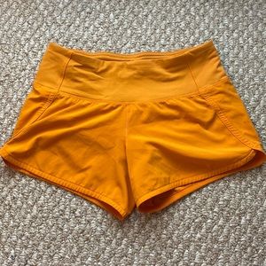 Size 2 orange lululemon shorts